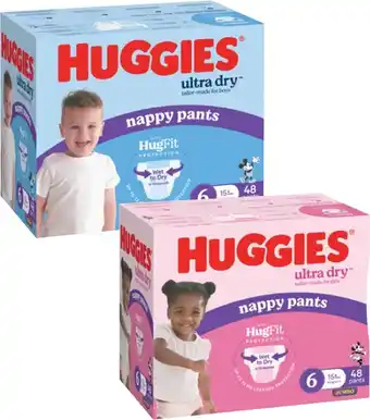 Coles Huggies Ultra Dry Jumbo Nappy Pants 48 Pack-62 Pack offer