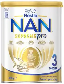 Coles Nestlé NAN SupremePro Stage 3 or 4 Milk Drink 800g offer