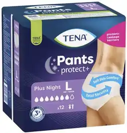 Coles Tena Plus Continence Night Pants Size L 12 Pack offer
