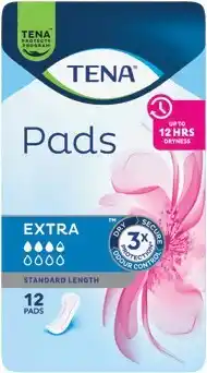 Coles Tena Extra Standard Length Pads 12 Pack offer