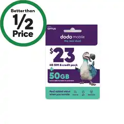 Woolworths Dodo $23 Starter Pack† offer