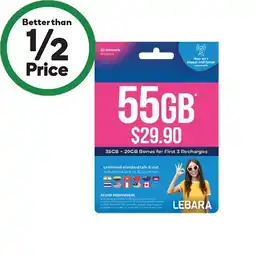 Woolworths Lebara $29.90 Starter PackΔ offer