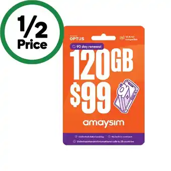 Woolworths amaysim $99 Starter Pack§ offer