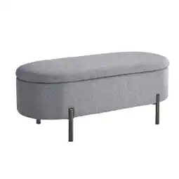 Woolworths Oikiture Storage Ottoman Bench Oval Footstool Blanket offer
