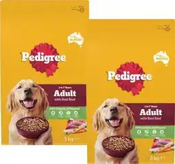Coles Pedigree Dry Dog Food 2.5kg-3kg offer