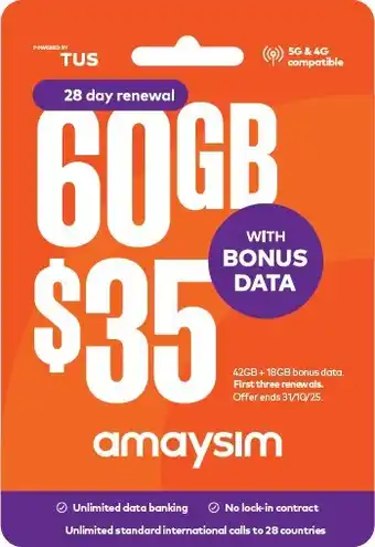 Coles amaysim $35 Starter Pack offer