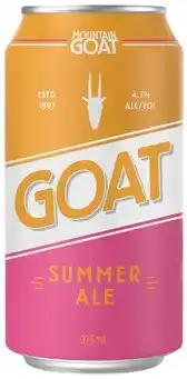 Coles Mountain Goat Summer Ale Cans 24x375mL offer