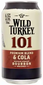Coles Wild Turkey & Cola 101 Cans 10x375mL offer
