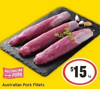 IGA Australian pork fillets offer