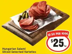 IGA Hungarian salami sliced offer