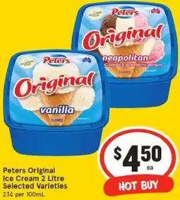 IGA Peters Original Ice Cream offer
