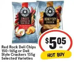 IGA Red rock deli chips or deli style crackers offer