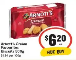 IGA Arnott's cream favourites biscuits offer