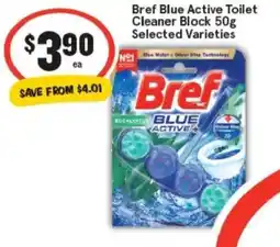 IGA Bref blue active toilet cleaner block offer