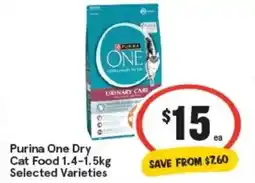IGA Purina one dry cat food offer