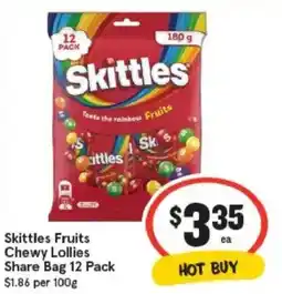 IGA Skittles fruits chewy lollies share bag offer