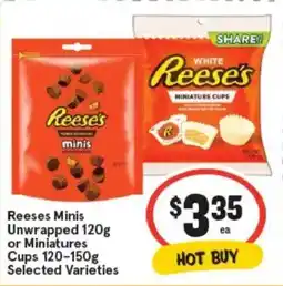 IGA Reeses minis unwrapped or miniatures cups offer