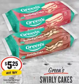 IGA Green's Swirly Cake offer