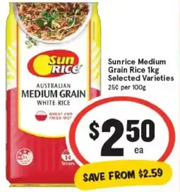 IGA Sunrice Medium Grain Rice offer