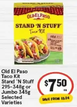 IGA Old El Paso Taco Kit Stand 'N Stuff or Jumbo offer