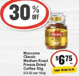 IGA Moccona Classic Medium Roast Freeze Dried Coffee offer