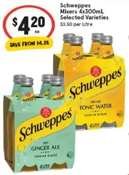 IGA Schweppes Mixers offer