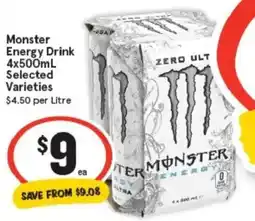 IGA Monster energy drink offer