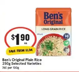 IGA Ben's original plain rice offer