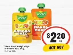 IGA Vaalia boost mango magic or banana buzz offer