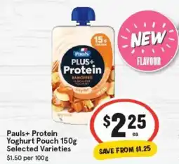 IGA Pauls+ protein yoghurt pouch offer