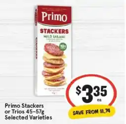 IGA primo stackers or trios offer