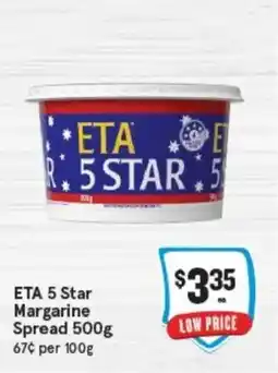 IGA Eta 5 star margarine spread offer