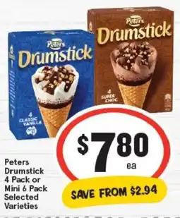 IGA Peters drumstick 4 pack or mini offer