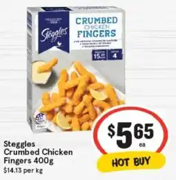 IGA Steggles crumbed chicken fingers offer