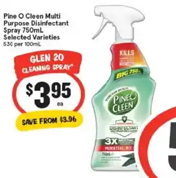 IGA Pine o cleen multi purpose disinfectant spray offer