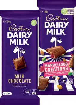 IGA Cadbury Chocolate Block 150‑190g Selected Varieties offer