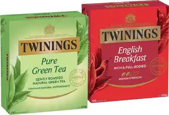 IGA Twinings Tea Bags 80‑100 Pack Selected Varieties offer