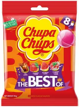 IGA Chupa Chups Lollipops The Best Of Cola Fruit Creamy 8 Pack offer