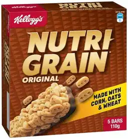 IGA Kellogg’s Nutri‑Grain or LCM’s Bars 5 Pack Selected Varieties offer