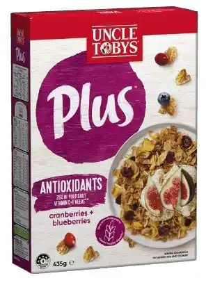 IGA Uncle Tobys Plus 410‑435g Selected Varieties offer