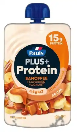 IGA Pauls+ Protein Yoghurt Pouch 150g Selected Varieties offer