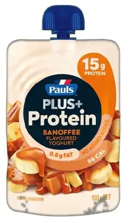 IGA Pauls+ Protein Yoghurt Pouch 150g Selected Varieties offer