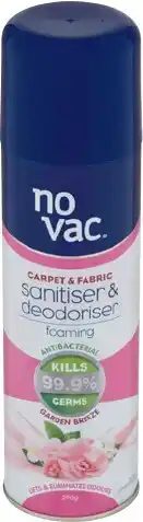 IGA No Vac Carpet & Fabric Foaming Sanitiser & Deodoriser 290g Selected Varieties offer