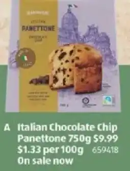 ALDI Italian Chocolate Chip Panettone offer