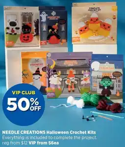 Spotlight Needle creations Halloween Crochet Kits offer