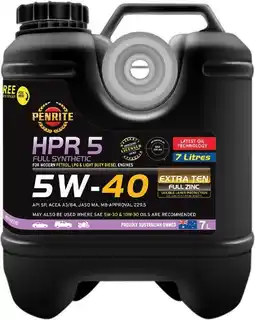 SuperCheap Auto Penrite HPR 5 5W-40 7L Engine Oil^ offer