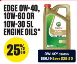 SuperCheap Auto Castrol edge 0w-40, 10w-60 or 10w-30 engine oils offer