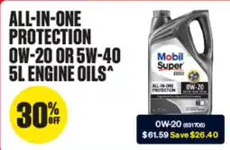 SuperCheap Auto Mobil all-in-one protection 0w-20 or 5w-40 engine oils offer