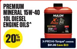 SuperCheap Auto Nulon premium mineral 15w-40 diesel engine oils offer