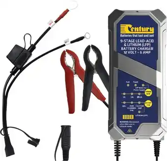 SuperCheap Auto Century 12V 1/3/6A 9 Stage Lithium Battery Charger offer